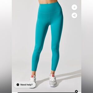 Carbon38 High Rise 7/8 Legging in Cloud Compression Dark Teal M